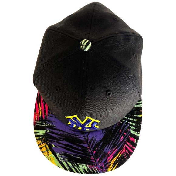 New Era 59Fifty New York Yankees Hat Fitted 7 1/4 Palm Leaf Brim MLB Baseball - Picture 6 of 8